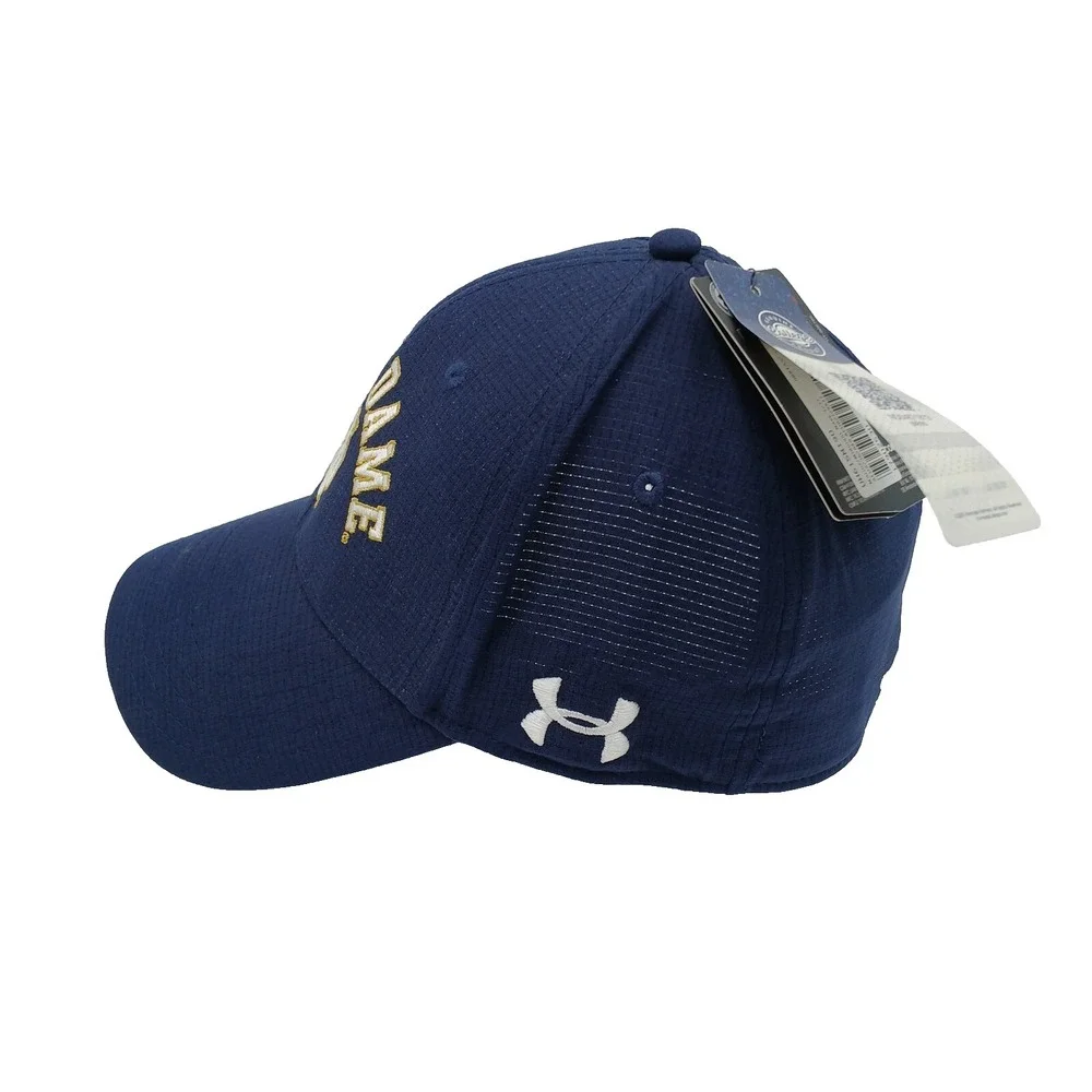 Men's Under Armour‎ Navy Notre Dame Fighting Baseball Fitted Hat UH615M190